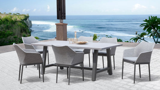 Harmonia Living Outdoor Sets Harmonia Living - Tailor 7 Piece Dining Set - Slate