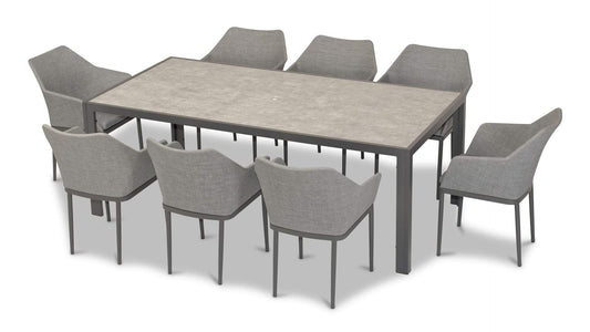 Harmonia Living Outdoor Sets Harmonia Living - Tailor 9 Piece Dining Set - Slate