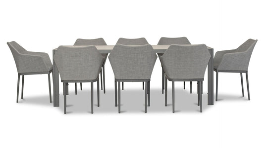 Harmonia Living Outdoor Sets Harmonia Living - Tailor 9 Piece Dining Set - Slate