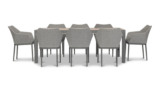 Harmonia Living Outdoor Sets Harmonia Living - Tailor 9 Piece Extendable Dining Set - Slate/Concrete