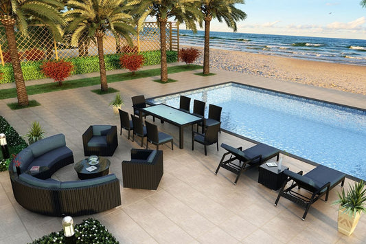 Harmonia Living Outdoor Sets Harmonia Living - Urbana 18 Piece Eclipse Set