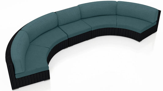 Harmonia Living Outdoor Sets Harmonia Living - Urbana 3 Piece Extended Curved Sectional Set