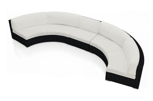 Harmonia Living Outdoor Sets Harmonia Living - Urbana 3 Piece Extended Curved Sectional Set