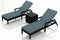 Harmonia Living Outdoor Sets Harmonia Living - Urbana 3 Piece Reclining Chaise Lounge Set