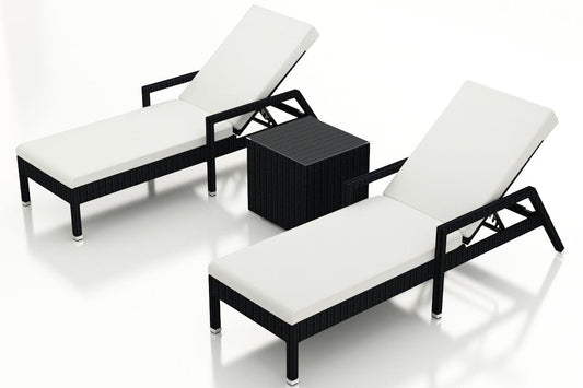 Harmonia Living Outdoor Sets Harmonia Living - Urbana 3 Piece Reclining Chaise Lounge Set