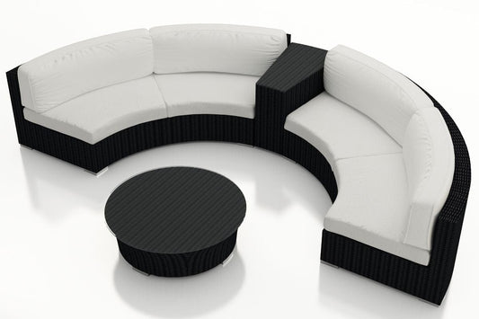 Harmonia Living Outdoor Sets Harmonia Living - Urbana 4 Piece Curved Sectional Set