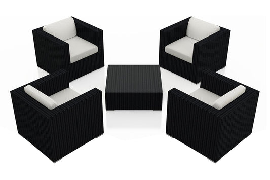 Harmonia Living Outdoor Sets Harmonia Living - Urbana 5 Piece 4-Seat Club Chair Set