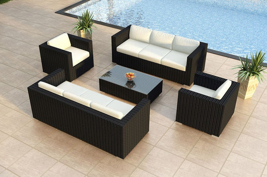 Harmonia Living Outdoor Sets Harmonia Living - Urbana 5 Piece Double Sofa Set