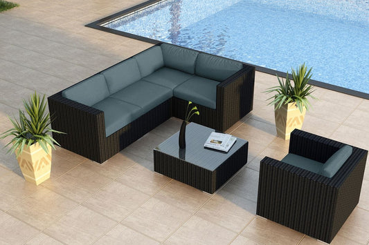 Harmonia Living Outdoor Sets Harmonia Living - Urbana 5 Piece Sectional Set