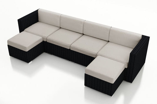 Harmonia Living Outdoor Sets Harmonia Living - Urbana 6 Piece Lounge Sectional Set
