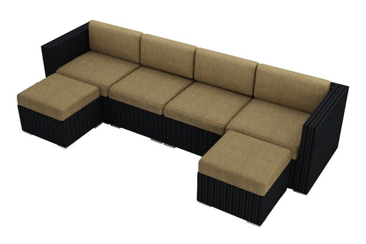 Harmonia Living Outdoor Sets Harmonia Living - Urbana 6 Piece Lounge Sectional Set