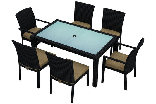 Harmonia Living Outdoor Sets Harmonia Living - Urbana 7 Piece Dining Set