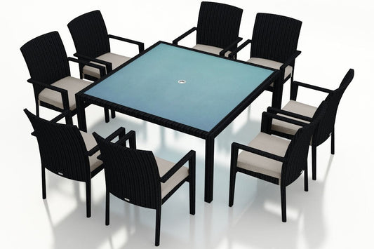 Harmonia Living Outdoor Sets Harmonia Living - Urbana 9 Piece Square Arm Dining Set