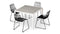 Harmonia Living Outdoor Sets Matte Black Harmonia Living - Ace 5 Piece Dining Set - Matte Black