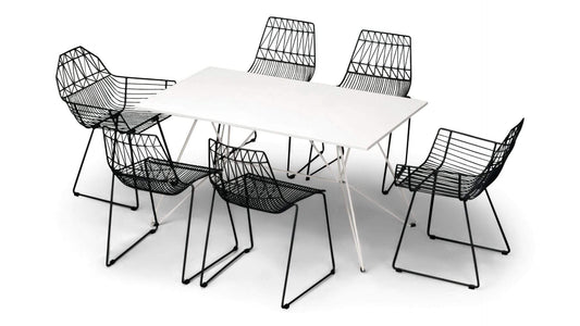 Harmonia Living Outdoor Sets Matte Black Harmonia Living - Ace 7 Piece Dining Set - Matte Black