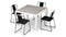 Harmonia Living Outdoor Sets Matte Coal Harmonia Living - Frank 5 Piece Dining Set - Matte Coal