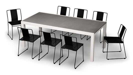 Harmonia Living Outdoor Sets Matte Coal Harmonia Living - Frank 9 Piece Extendable Dining Set - Matte Coal