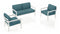 Harmonia Living Outdoor Sets White Harmonia Living - Pacifica 3 Piece Loveseat Set
