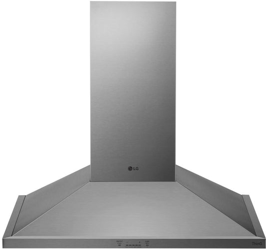 LG - 30 in. Smart Wall Mount Range Hood with LED Lighting in Stainless Steel - HCED3015S