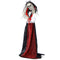 Haunted Hill Farm - 65-In. Mona the Moaning Skeleton Bride, Indoor or Covered Outdoor Halloween Decoration, Red LED Eyes