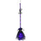 Haunted Hill Farm - 3-Ft. Witch's Broomstick with Purple Lights, Indoor/Covered Outdoor Halloween Decorations