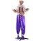 Haunted Hill Farm - 65-In. Scary the Animatronic Talking Clown, Indoor or Covered Outdoor Halloween Decoration, Red LED Eyes