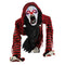 Haunted Hill Farm - Animatronic Squatting Clown Dog with Movement, Sounds, and Light-Up Eyes for Scary Halloween Decoration