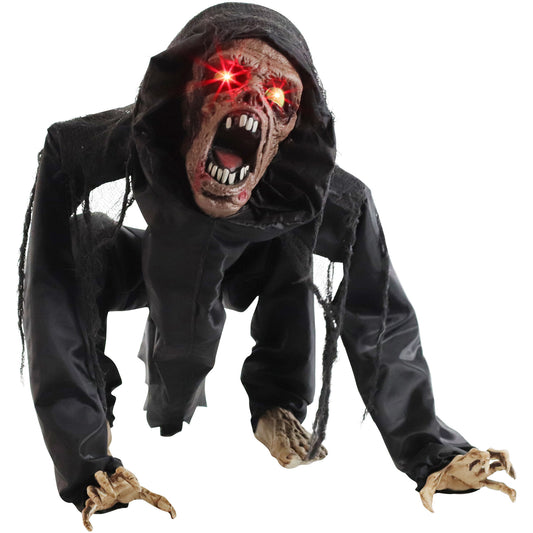 Haunted Hill Farm - Banshee the Growling Zombie Dog with Red LED Eyes Animatronic Halloween Decoration