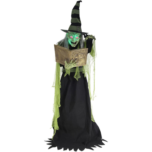 Haunted Hill Farm - 6-Ft. Tall Motion-Activated Enchantress Witch by SVI, Premium Talking Halloween Animatronic, Plug-In