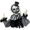 Haunted Hill Farm - 22-In. Vile the Animatronic Groundbreaker Clown, Indoor or Covered Outdoor Halloween Decoration, Talks