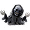 Haunted Hill Farm - 27-In. Cyprus the Animatronic Skeleton Reaper, Indoor or Covered Outdoor Halloween Decoration, Red LED Eyes