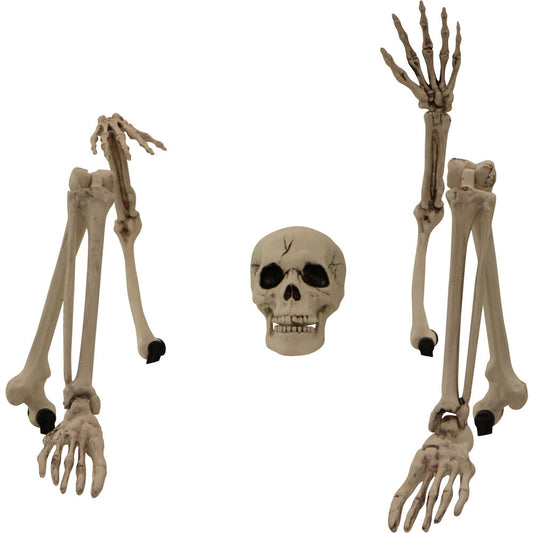 Haunted Hill Farm - Ground-Breaking Skeleton Stakes, Outdoor Halloween Lawn Decoration