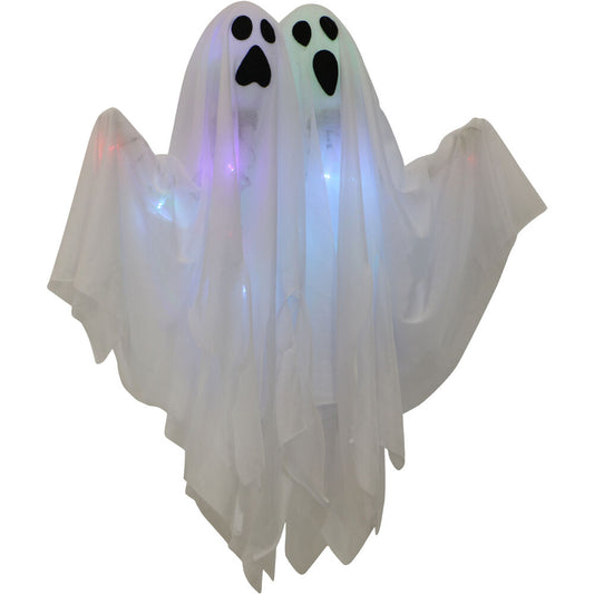 Haunted Hill Farm - 1.6-ft. Light-Up Ghost Set of 2, Color-Changing, Indoor/Covered Outdoor Halloween Decoration, Poseable