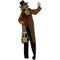 Haunted Hill Farm - 5.25-Ft. Jebediah Bones Animatronic Gravekeeper, Indoor or Covered Outdoor Halloween Decor, Red LED Eyes