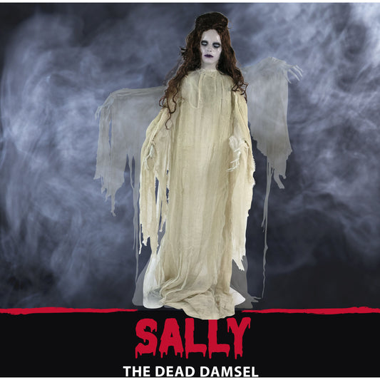 Haunted Hill Farm - Life-Size Animatronic Bride, Indoor/Outdoor Halloween Decoration, Light-up Eyes, Poseable