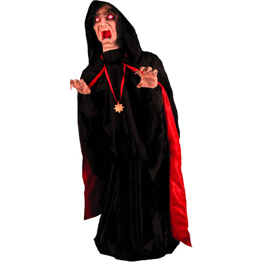 Haunted Hill Farm - Motion-Activated Lurching Vampire by Tekky, Indoor or Covered Outdoor Premium Halloween Animatronic, Plug-In or Battery