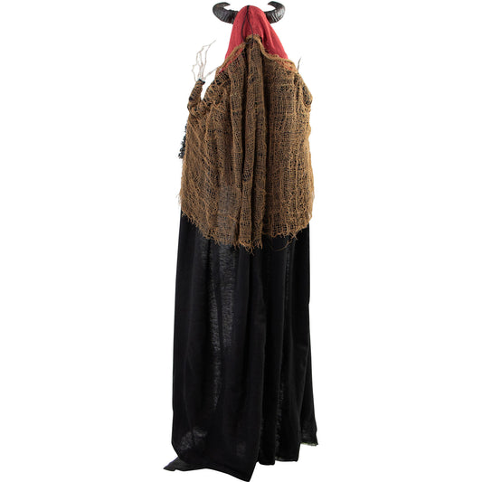 Haunted Hill Farm - 5-Ft. Ramsey the Goat Man with Glowing Red Eyes, Indoor or Covered Outdoor Halloween Decoration