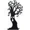 Haunted Hill Farm - 66.5-In. Haunted Tree Black Iron Halloween Silhouette with Ground Stakes and Easel for Lawn, Garden, Porch and Foyer