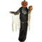 Haunted Hill Farm - Life-Size Animatronic Pumpkin Man, Indoor/Outdoor Halloween Decoration, Light-up Colorful Head, Talking