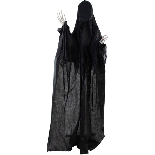 Haunted Hill Farm - 6-Ft. Dearmad the Ghostly Reaper with Lights and Sound, Indoor or Covered Outdoor Halloween Decoration