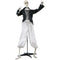 Haunted Hill Farm - 63-In. Bones the Talking Skeleton Groom, Indoor or Covered Outdoor Halloween Decoration, Light-Up Eyes
