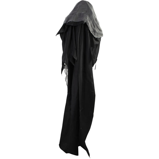 Haunted Hill Farm - 71-In. Lampa Solais the Animated Gruesome Reaper w/ Lantern, Indoor or Covered Outdoor Halloween Decoration