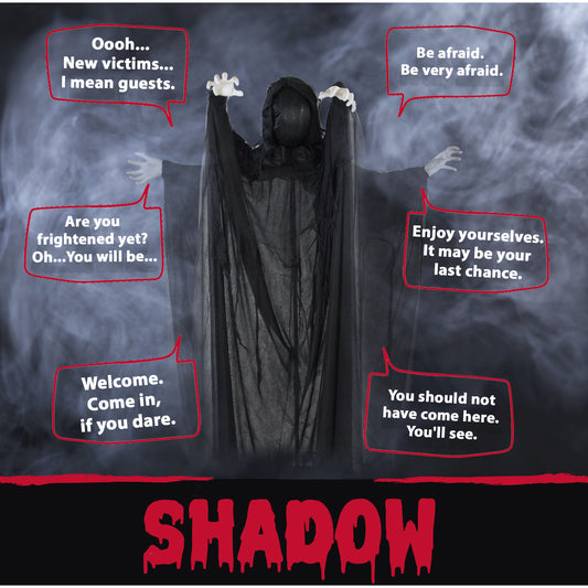 Haunted Hill Farm - 65-In. Animatronic Reaper, Indoor or Outdoor Halloween Decoration, Light-up Face, Poseable