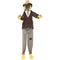 Haunted Hill Farm - 6-ft. Standing Scarecrow, Indoor/Covered Outdoor Halloween Decoration, LED Green Eyes, Poseable, Haywire
