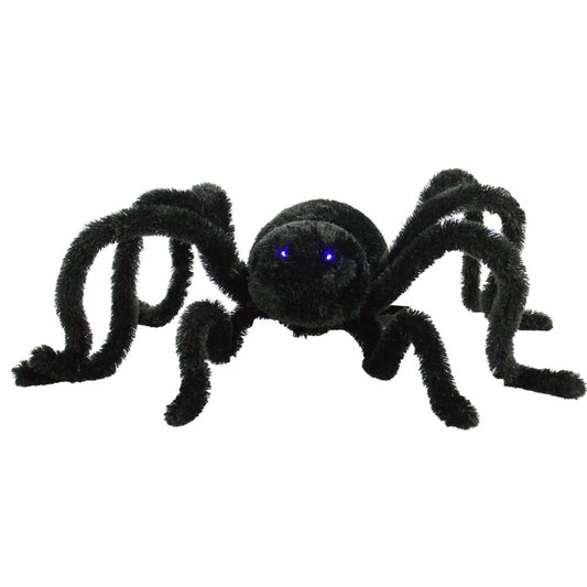 Haunted Hill Farm - 36 In. Animatronic Crawler Spider, Indoor/Outdoor Halloween Decoration, Flashing Blue Eyes