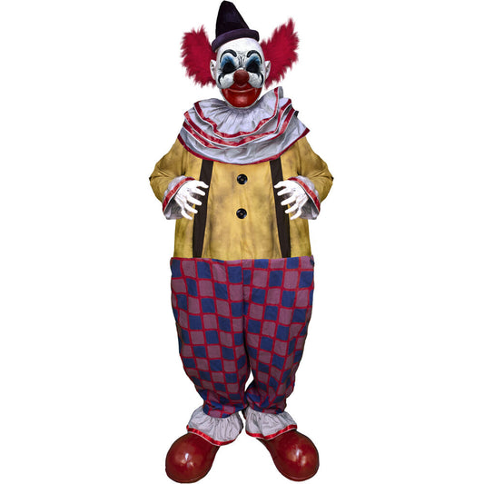 Haunted Hill Farm - Motion-Activated Startling Arms Clown by Tekky, Premium Talking Halloween Animatronic, Plug-In or Battery