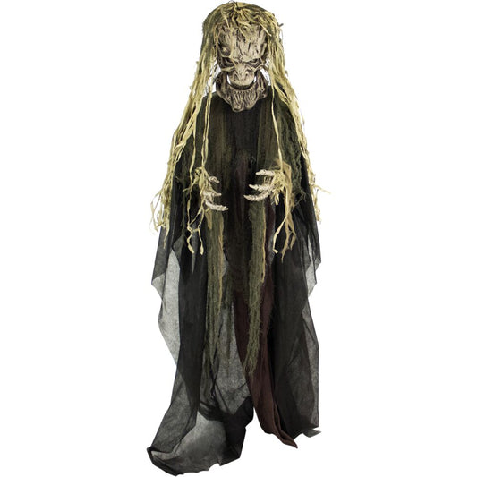 Haunted Hill Farm - Life-Size Animatronic Tree Man, Indoor/Outdoor Halloween Decoration, Light-up White Eyes, Poseable