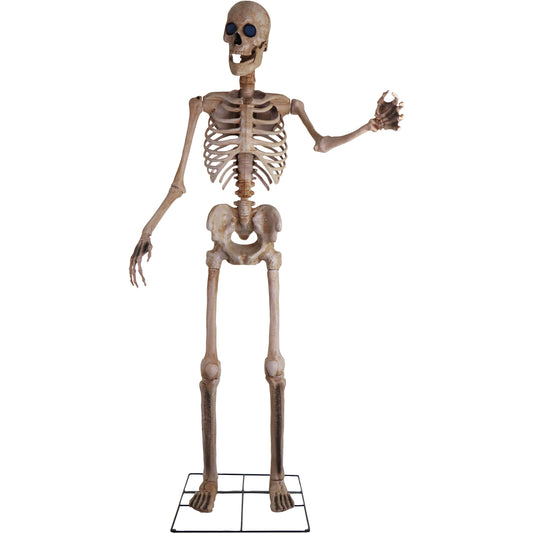 Haunted Hill Farm - 8-Ft. Tall Motion-Activated Towering Skeleton by SVI, Premium Talking Halloween Animatronic, Plug-In