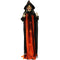 Haunted Hill Farm - 6-Ft. Standing Witch, Indoor/Covered Outdoor Halloween Decoration, LED Red Eyes, Poseable, Scarlet