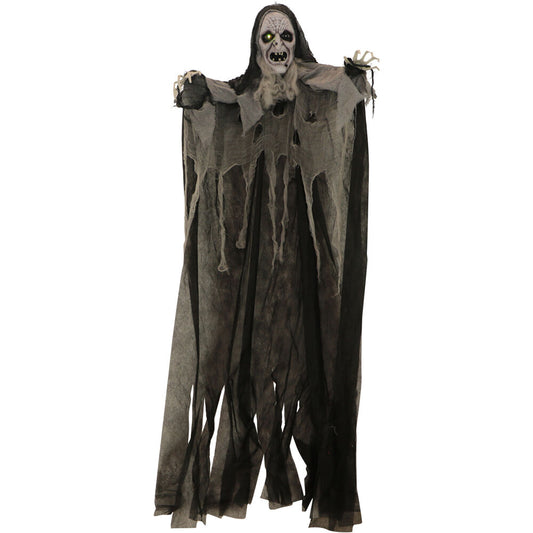 Haunted Hill Farm - 6-Ft. Wicked Weaver the Talking Witch, Hanging Halloween Decoration, Indoor or Covered Outdoor Display
